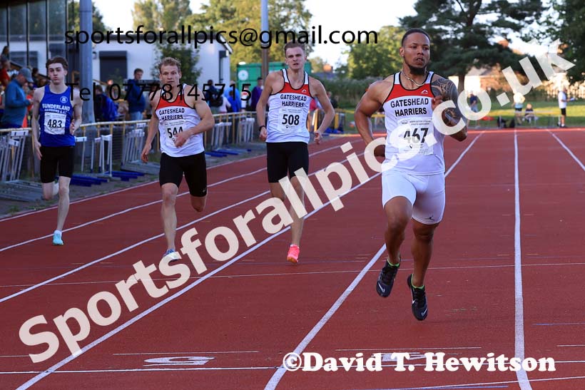 200 metres, 2024 NEGP 6, Monkton Stadium,  Wednesday, August 14th.  Photo: David T. Hewitson/Sports for All Pics